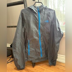 The North Face Gray Lightweight Hooded Windbreaker Jacket Men’s Small